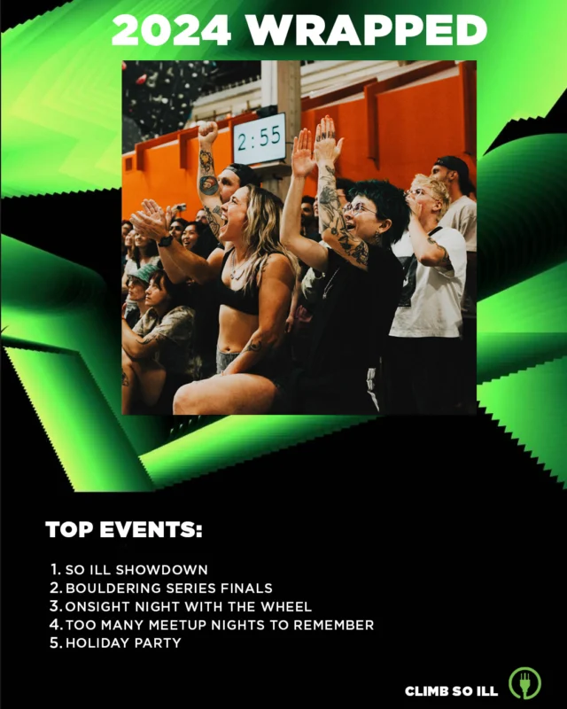 It's been a year. And we're ready to wrap it up in the best way. We've ranked all the events from this year and we have ALL the highlights. Swipe to relive to fun!

What was your favorite event from this year?

#Wrapped2024 #SpotifyWrapped #indoorclimbing #climbinggym