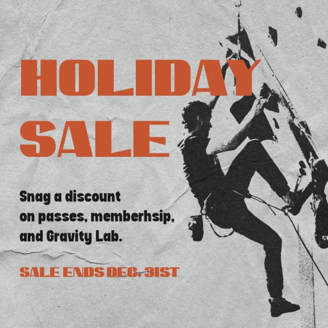 Grab the perfect gift for the climbing fanatic in your life. Our Holiday Sale starts TODAY, and we're launching some sick deals for you to treat that special someone. Take advantage while the sale lasts.

Link in our bio to shop now.

 #HolidaySale #sale #climbinggym #discoverstcharles #explorestlouis