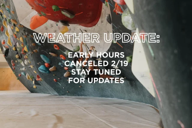 WEATHER UPDATE: we are canceling early hours at the Power Plant on Wednesday, February 19th. Stay tuned for additional updates. Stay warm out there y’all!